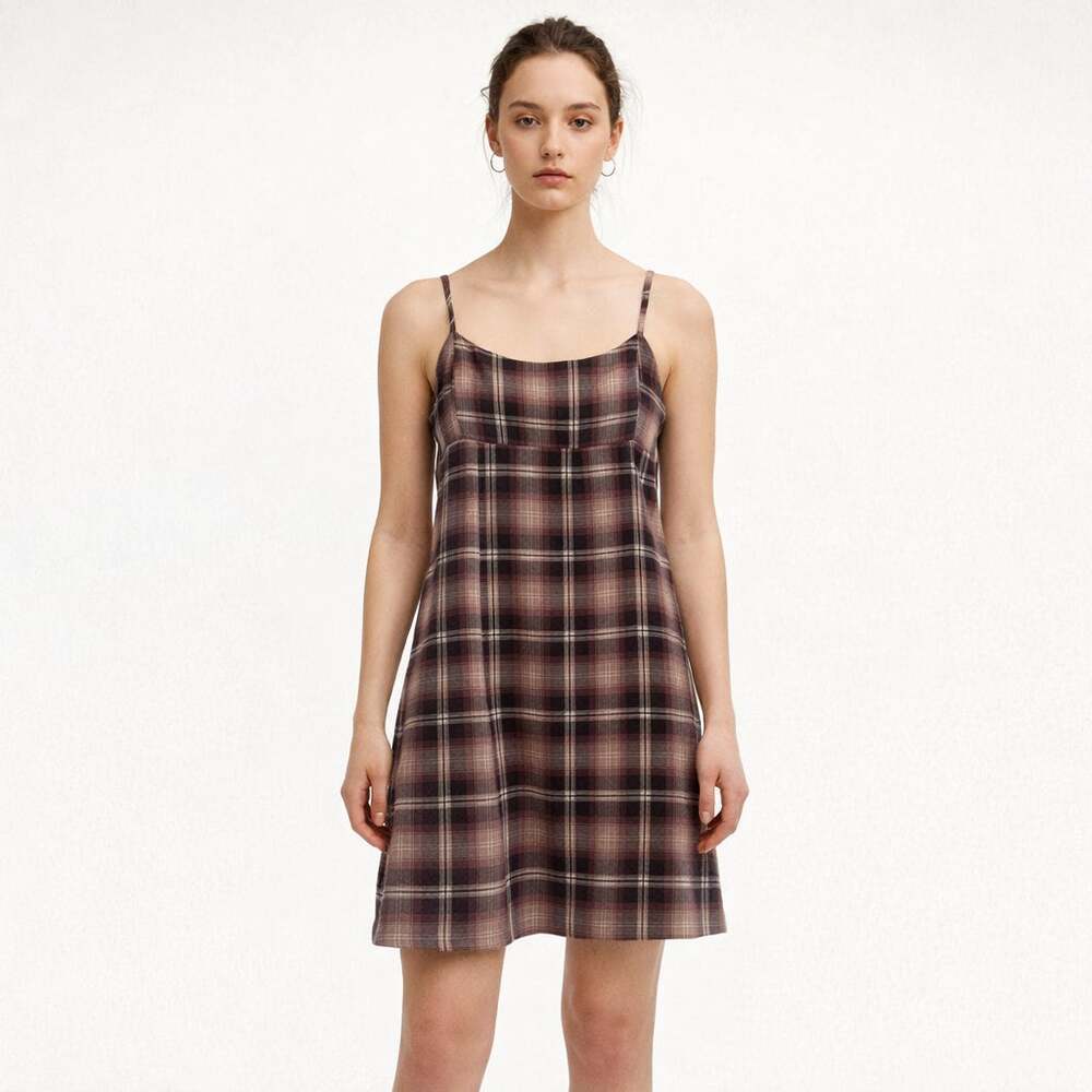 Aeropostale Plaid Scoop-Neck Slim Dress Size Small